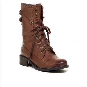 Sam Edelman brown Darwin leather combat boots